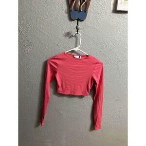 ASOS Desidn  Ladies Long Sleeved Crop Size 0 Hot Pink